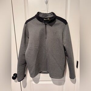 Under Armour Golf Quarter Zip Pullover Men’s L Gray Textured Performance